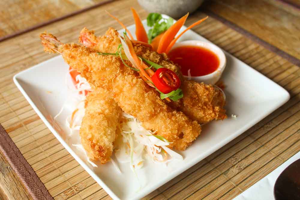 Prawns in breadcrumbs