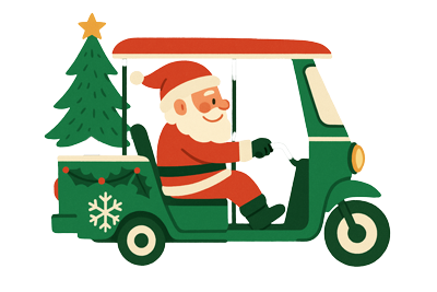 Santa in TukTuk